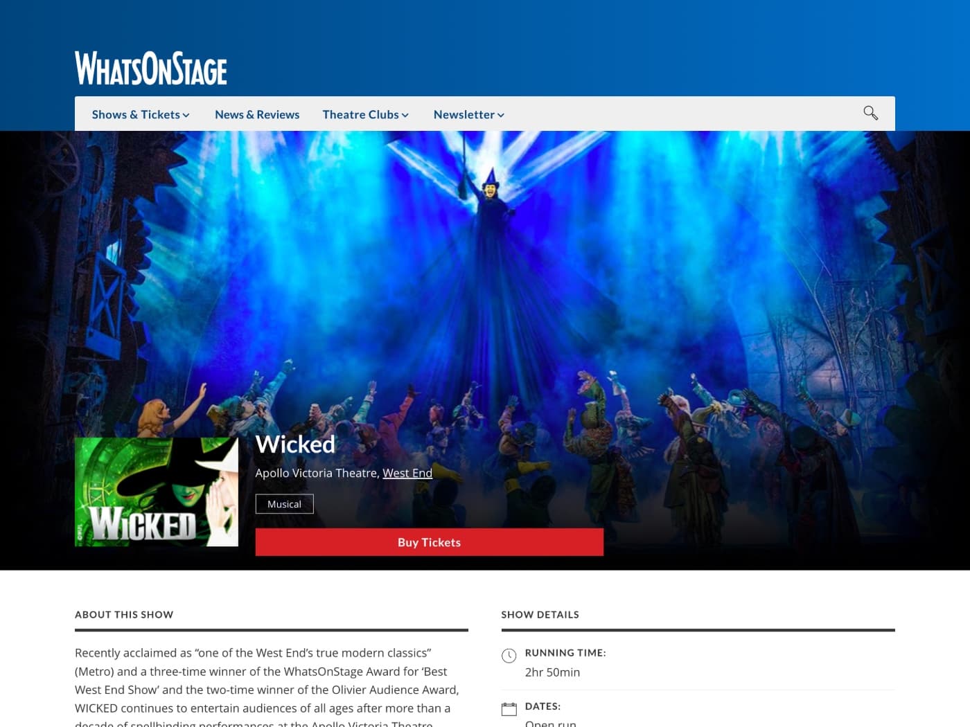 UK's leading theatre site, screenshot 2 of 2